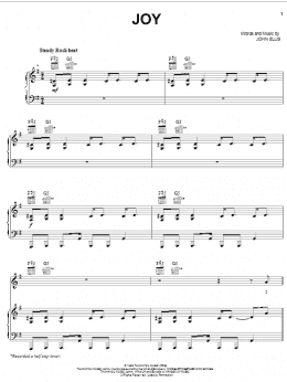 page one of Joy (Piano, Vocal & Guitar Chords (Right-Hand Melody))