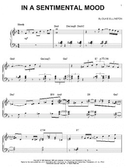 page one of In A Sentimental Mood (Piano Solo)