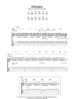 page one of Afterglow (Guitar Tab)