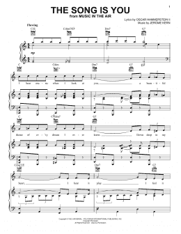 page one of The Song Is You (Piano, Vocal & Guitar Chords (Right-Hand Melody))