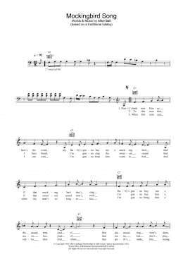 page one of Mockingbird Song (Lead Sheet / Fake Book)