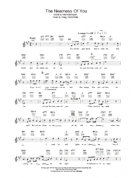 page one of The Nearness Of You (Lead Sheet / Fake Book)