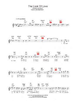 page one of The Look Of Love (Lead Sheet / Fake Book)