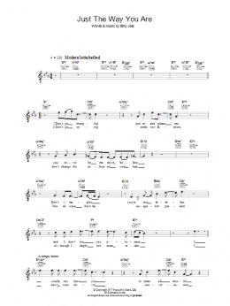 page one of Just The Way You Are (Lead Sheet / Fake Book)