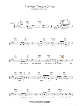 page one of The Very Thought Of You (Lead Sheet / Fake Book)