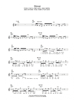 page one of Shiver (Lead Sheet / Fake Book)