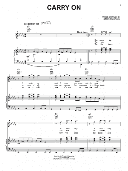 page one of Carry On (Piano, Vocal & Guitar Chords (Right-Hand Melody))