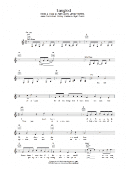 page one of Tangled (Lead Sheet / Fake Book)