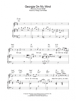 page one of Georgia On My Mind (Piano, Vocal & Guitar Chords)