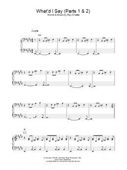 page one of What'd I Say (Piano, Vocal & Guitar Chords)