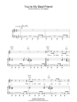 page one of You're My Best Friend (Piano, Vocal & Guitar Chords)