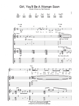 page one of Girl, You'll Be A Woman Soon (Guitar Tab)