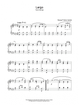 page one of Largo (from "Xerxes") (Piano Solo)