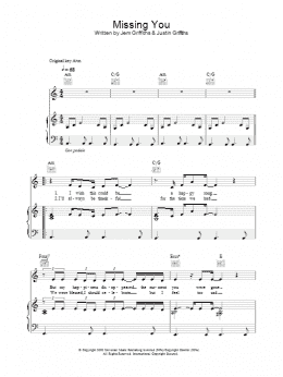 page one of Missing You (Piano, Vocal & Guitar Chords)