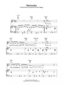 page one of Memories (Piano, Vocal & Guitar Chords)