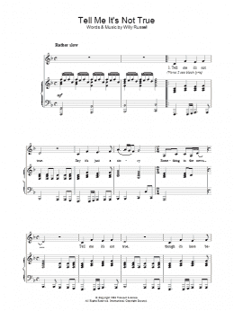 page one of Tell Me It's Not True (from Blood Brothers) (Piano, Vocal & Guitar Chords)