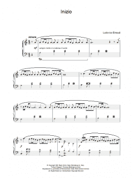 Nuvole Bianche (abridged) sheet music (beginner) for piano solo