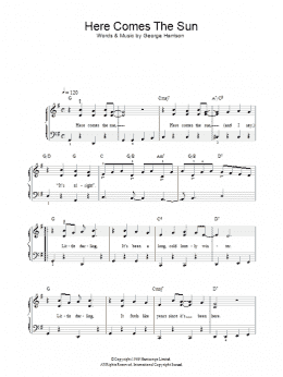 page one of Here Comes The Sun (Easy Piano)