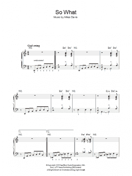 page one of So What (Beginner Piano (Abridged))