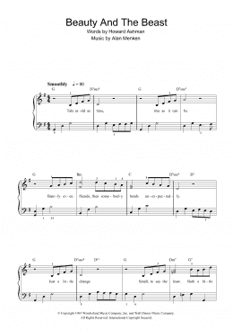 page one of Beauty And The Beast (Beginner Piano (Abridged))