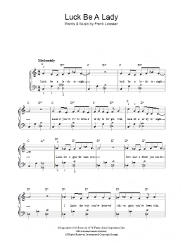 page one of Luck Be A Lady (Easy Piano)