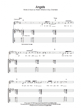 page one of Angels (Guitar Tab)