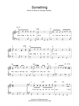 page one of Something (Easy Piano)