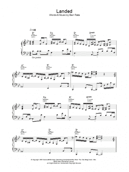 page one of Landed (Piano, Vocal & Guitar Chords)