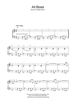 page one of All Blues (Piano Solo)