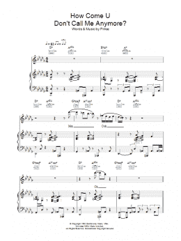 page one of How Come U Don't Call Me Anymore (Piano, Vocal & Guitar Chords)