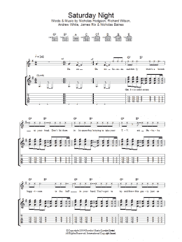 page one of Saturday Night (Guitar Tab)