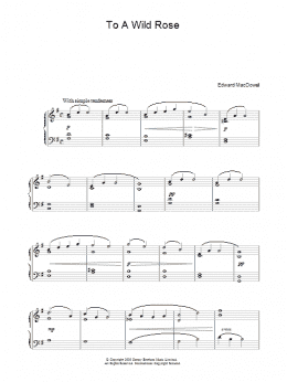 page one of To A Wild Rose (Piano Solo)