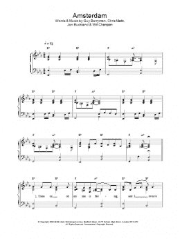 page one of Amsterdam (Easy Piano)