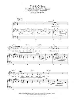 page one of Think Of Me (from The Phantom Of The Opera) (Piano, Vocal & Guitar Chords (Right-Hand Melody))