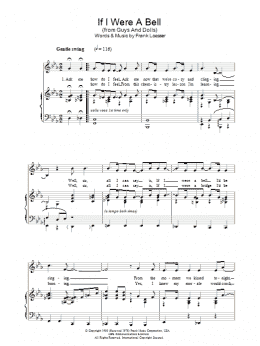 page one of If I Were A Bell (Piano, Vocal & Guitar Chords (Right-Hand Melody))