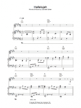 page one of Hallelujah (Piano, Vocal & Guitar Chords)