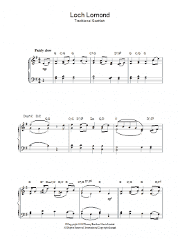 page one of Loch Lomond (Piano Solo)