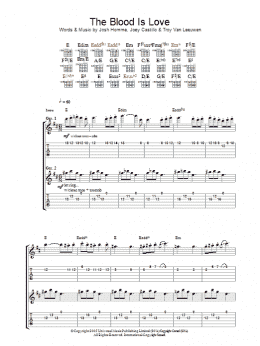 page one of The Blood Is Love (Guitar Tab)