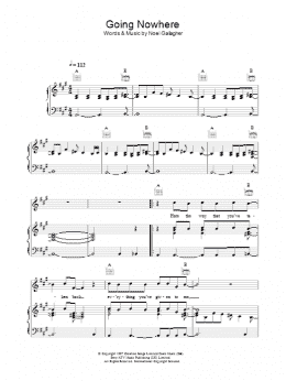 page one of Going Nowhere (Piano, Vocal & Guitar Chords)