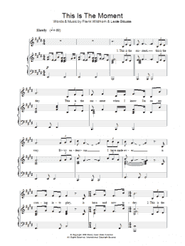 page one of This Is The Moment (Piano, Vocal & Guitar Chords (Right-Hand Melody))