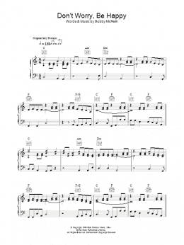 page one of Don't Worry, Be Happy (Piano, Vocal & Guitar Chords (Right-Hand Melody))