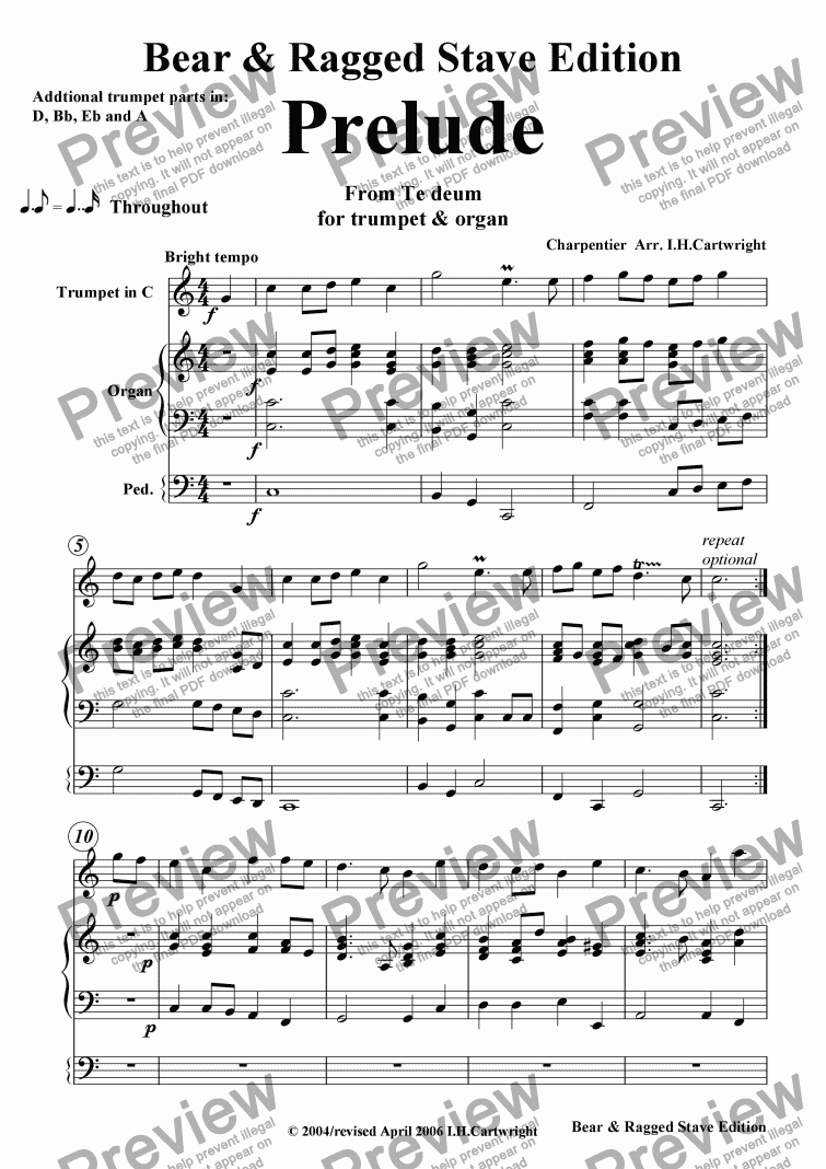 Charpentier Prelude From Te Deum Pdf Viewer