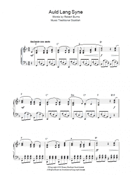 page one of Auld Lang Syne (Piano Solo)