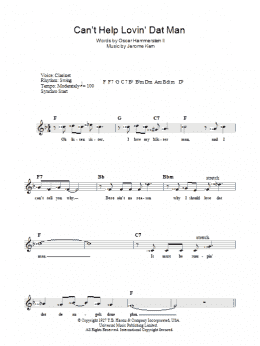 page one of Can't Help Lovin' Dat Man (Lead Sheet / Fake Book)