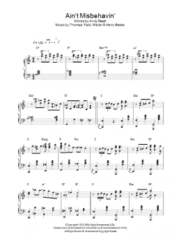 page one of Ain't Misbehavin' (Piano Solo)