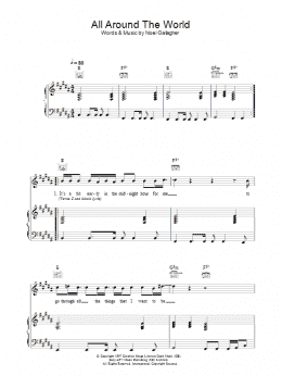 page one of All Around The World (Reprise) (Piano, Vocal & Guitar Chords)