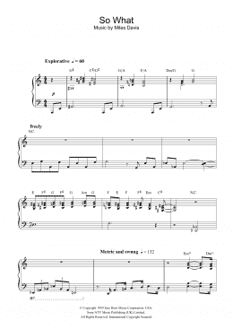 page one of So What (Piano Solo)