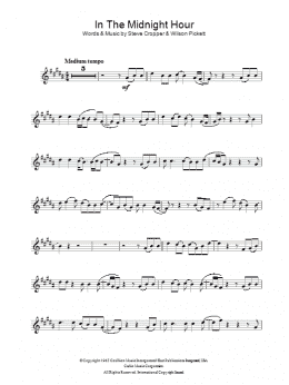 page one of In The Midnight Hour (Lead Sheet / Fake Book)