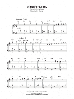 page one of Waltz For Debby (Piano, Vocal & Guitar Chords)