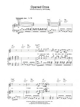 page one of Opened Once (Piano, Vocal & Guitar Chords)